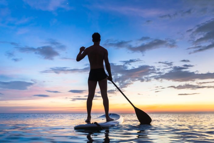 Paddleboarding on Wolf Bay